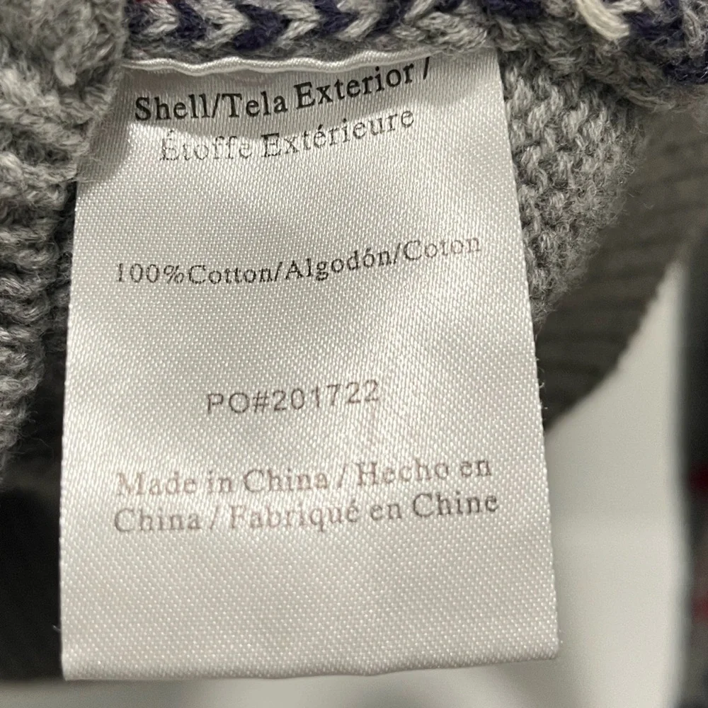 ModCloth Gray No Fox Given Fair Isle Zip-up Sweater - XS oversized cabincore - Picture 8 of 9